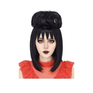 Women's Beetlejuice Beetle Girl Gothic Bride Lydia Monster Halloween Costume Wig